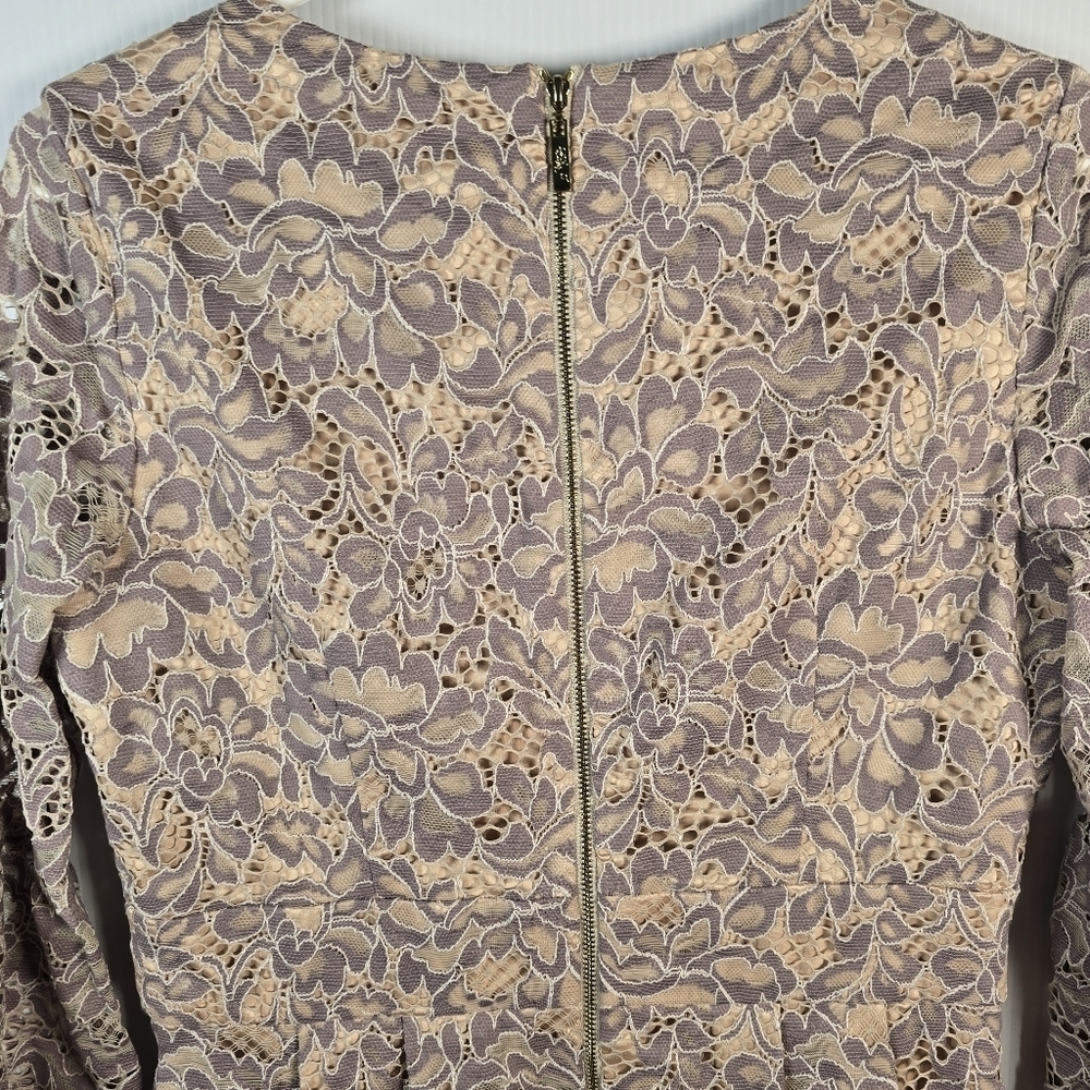 Eliza J Lace Fit And Flare Dress With Three-Quarter Bell Sleeves Size 8 Lined - Picture 12 of 16